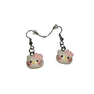 Hello Kitty Kawaii Acrylic Charm Dangle Earrings